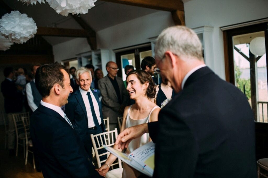 Alice & Dave's Wedding held at The Captains House, Osea Island, Essex