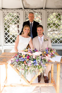 A Civil Weddings Celebration Ceremony held at The Coach House, Markshall, Essex