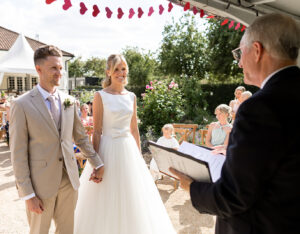 A Civil Weddings Celebration Ceremony held at The Coach House, Markshall, Essex