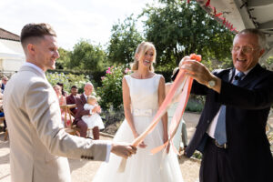 A Civil Weddings Celebration Ceremony held at The Coach House, Markshall, Essex